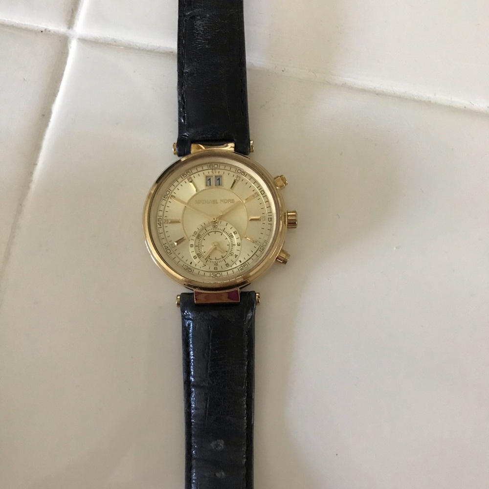 Michael Kors Gold and leather band watch